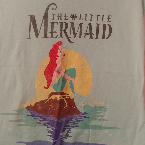 DISNEY The Little Mermaid Size M Aqua T-Shirt - Picture 2 of 5